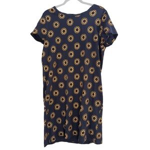 Boden Coralie Shift T-Short Dress with Gold Sunburst Print 14